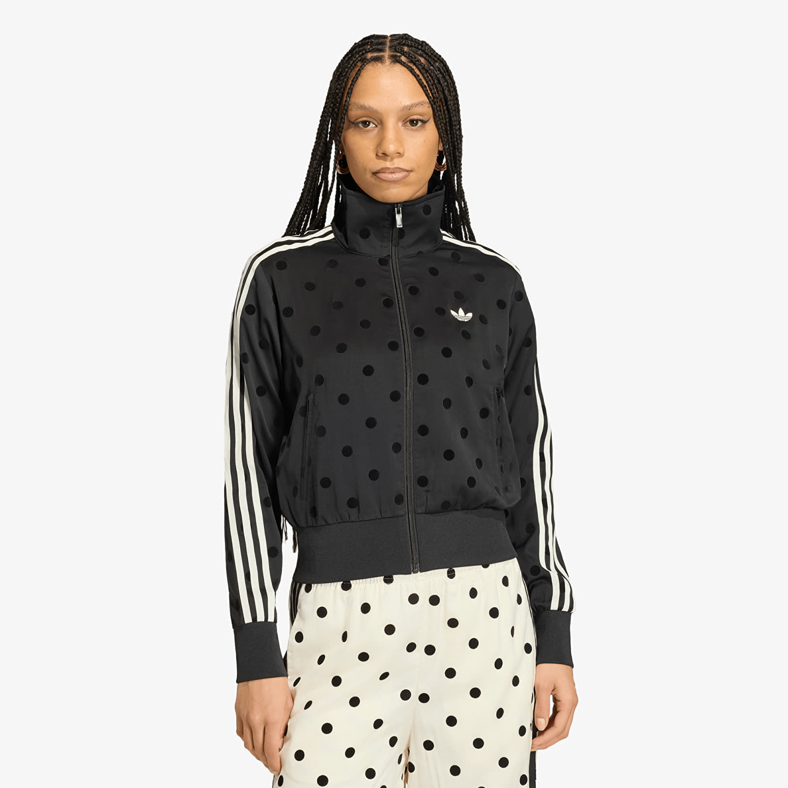 Sweatshirt adidas Satin Polka Dots Tt Track Top Black L