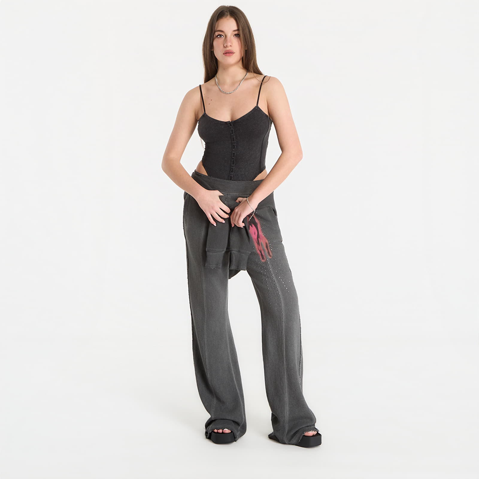 Hosen für Frauen Diesel P-Anta Trousers Grigio Melange