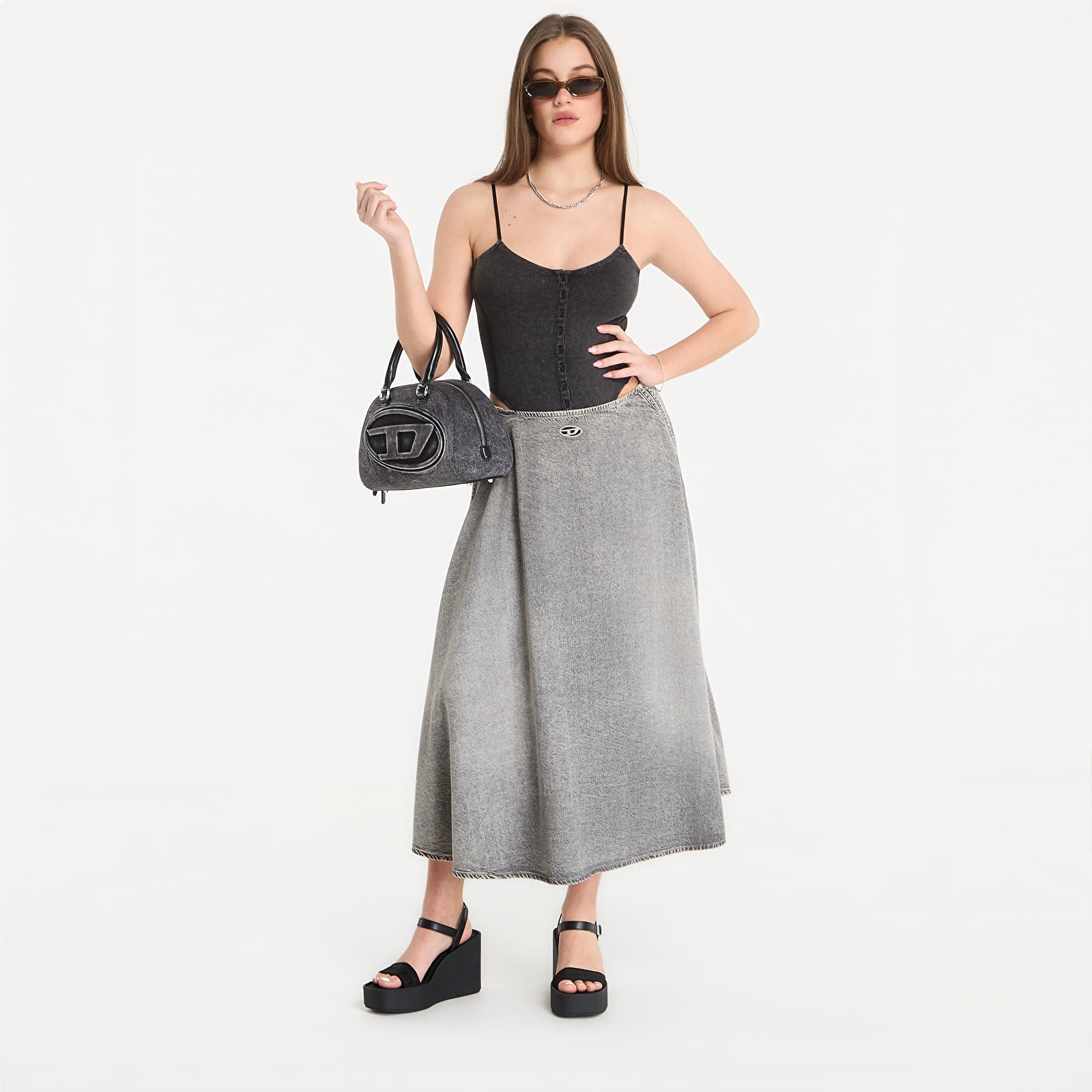 Kjolar för kvinnor Diesel De-Annie-S2 Skirt Black/ Blue