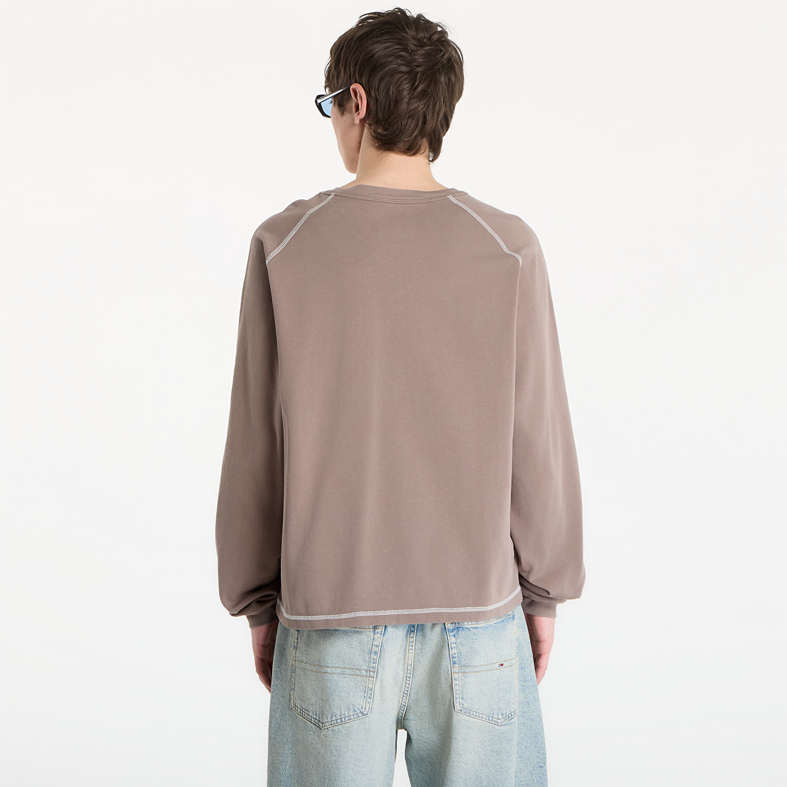 T-Shirts Jordan Flight Men's Heavyweight Long-Sleeve Top Olive Grey/ Sail/ Olive Grey