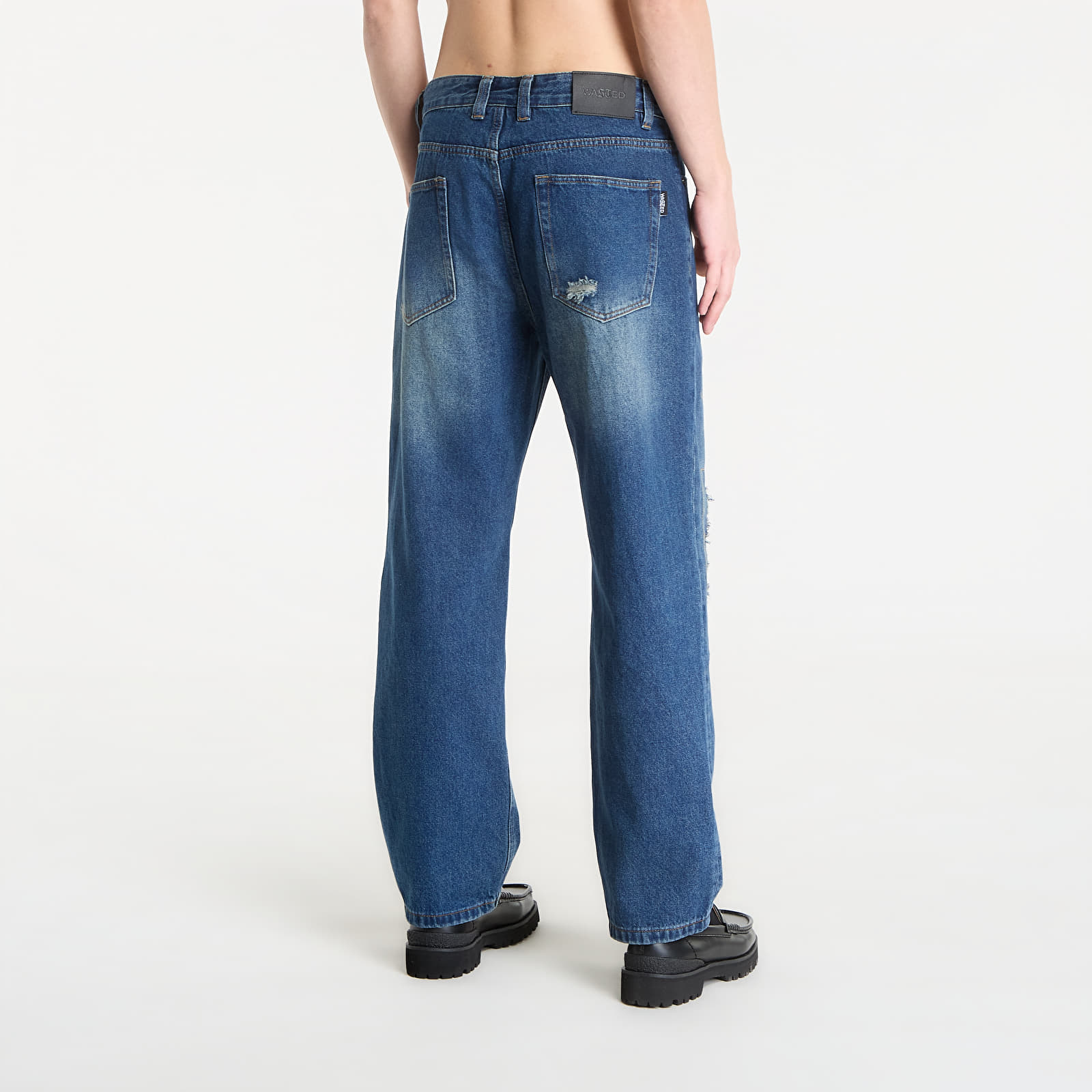 Jeans hlače Wasted Paris M Ripped Manc Faded Washed Blue