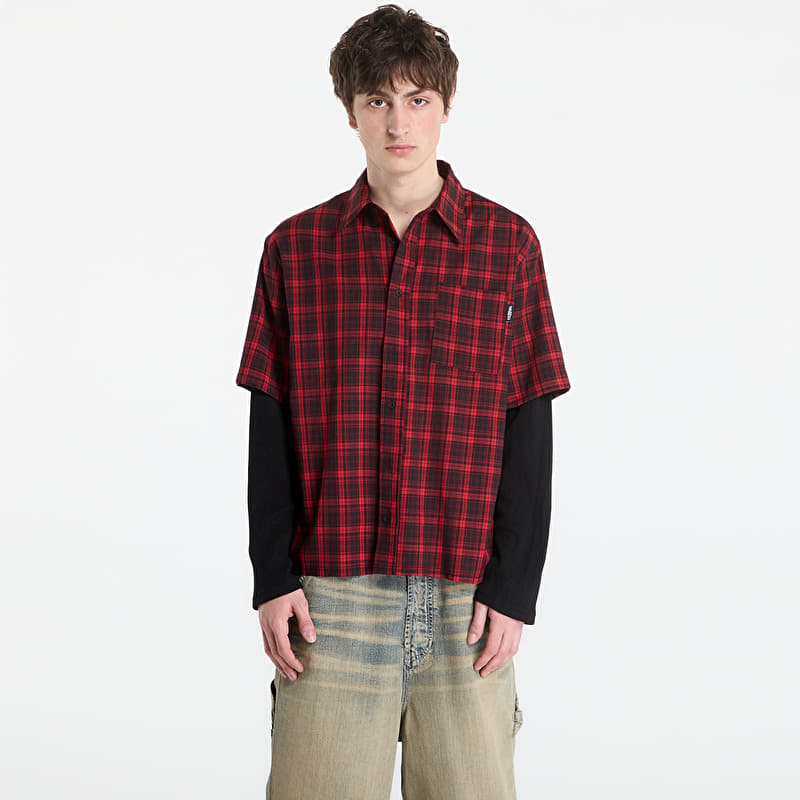 Overhemd Wasted Paris M Tartan Age Shirt Fire Red/ Black
