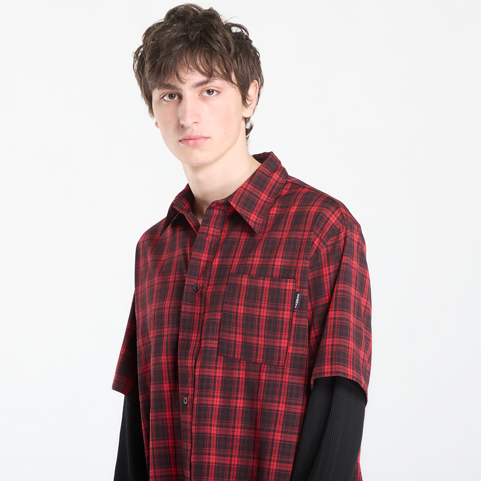 Hemden Wasted Paris M Tartan Age Shirt Fire Red/ Black