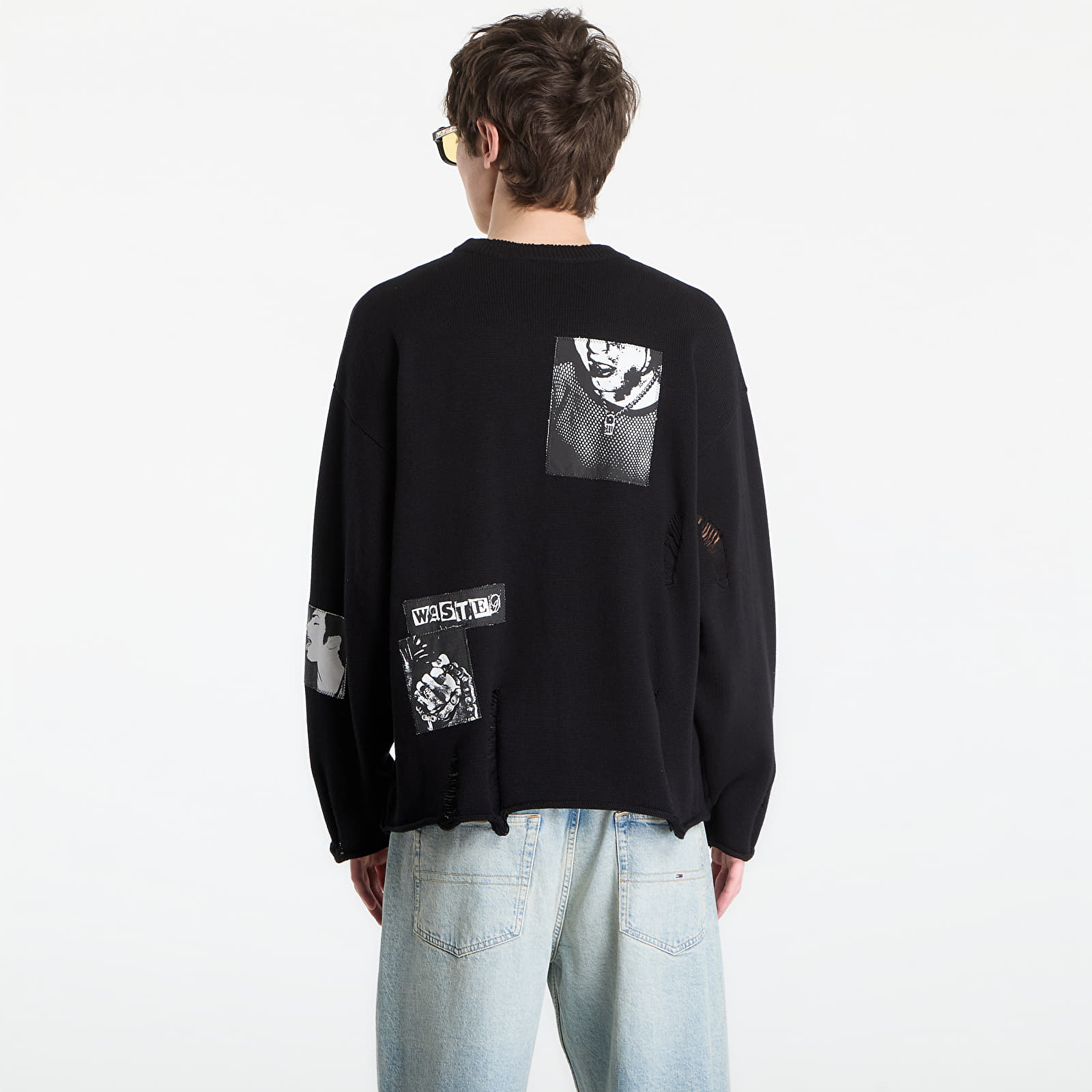 Puloveri Wasted Paris M Taunt Ripped Black