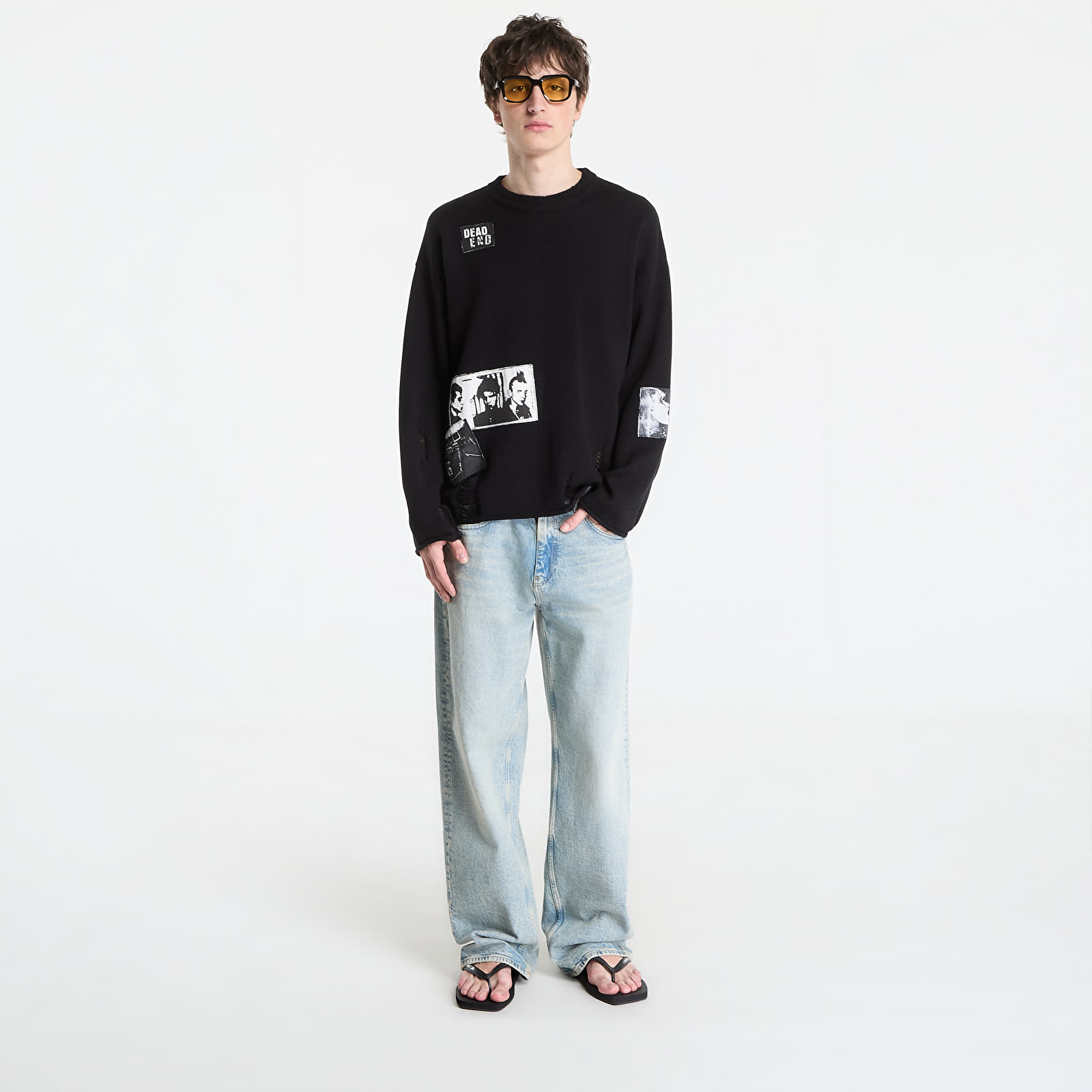 Puloveri Wasted Paris M Taunt Ripped Black