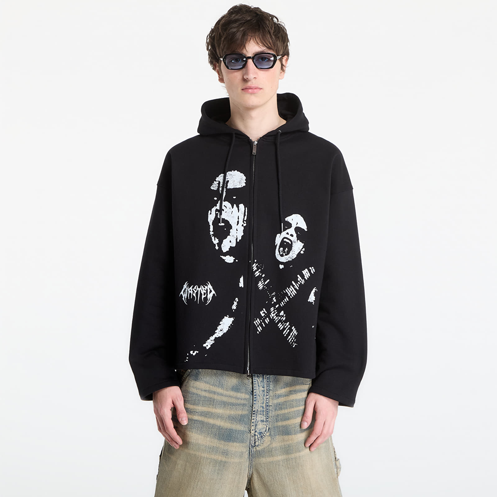 Sweatjacken und Sweatshirts Wasted Paris M Wrath Zip Hoodie Black