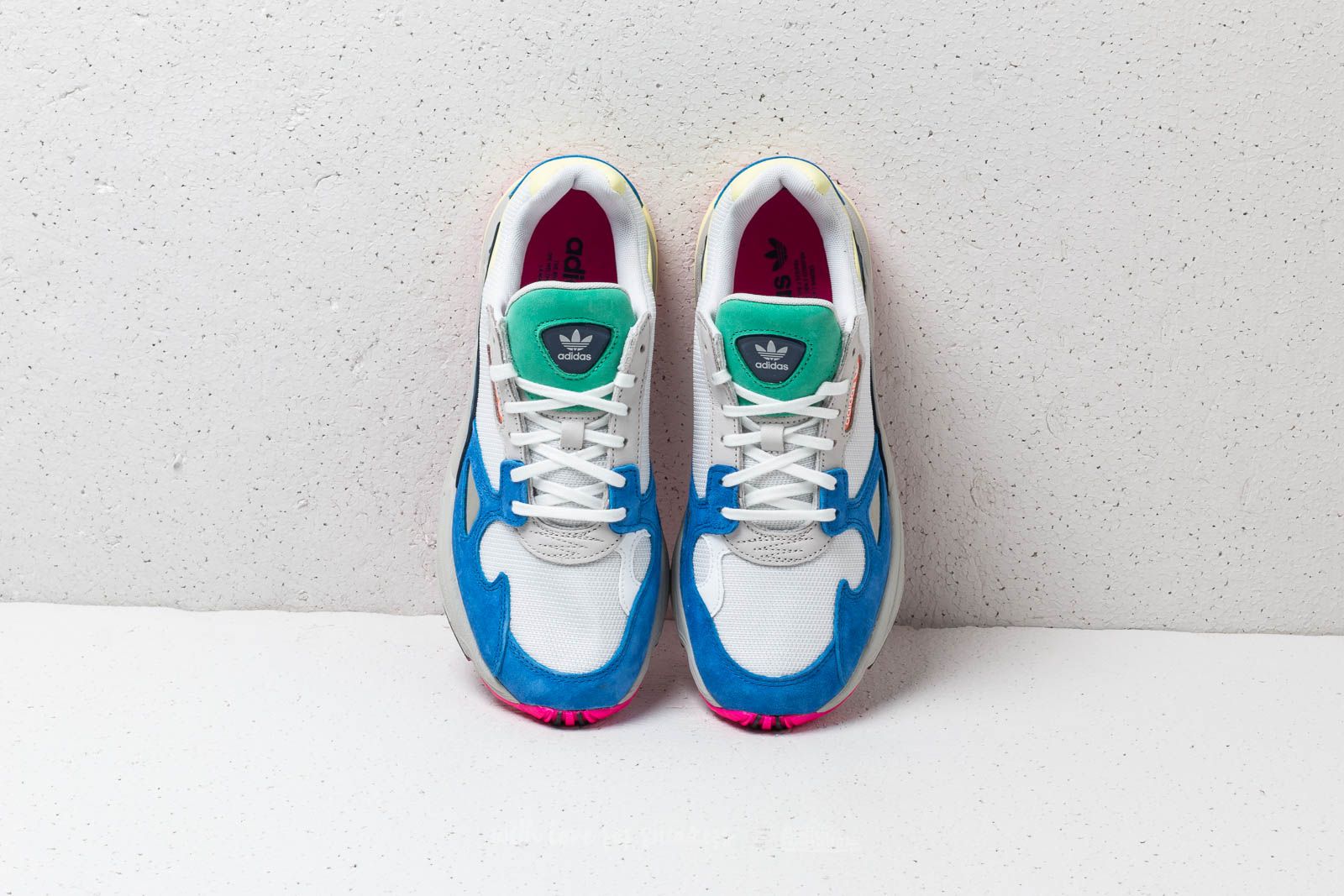 Adidas falcon cloud white blue cheap