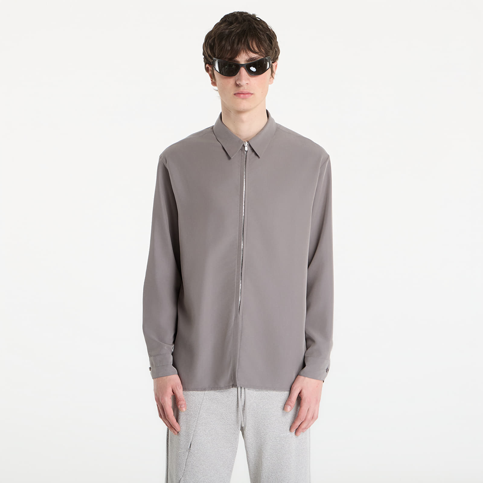 Риза Post Archive Faction (PAF) Zip Shirt (Archive) Grey Rayon S