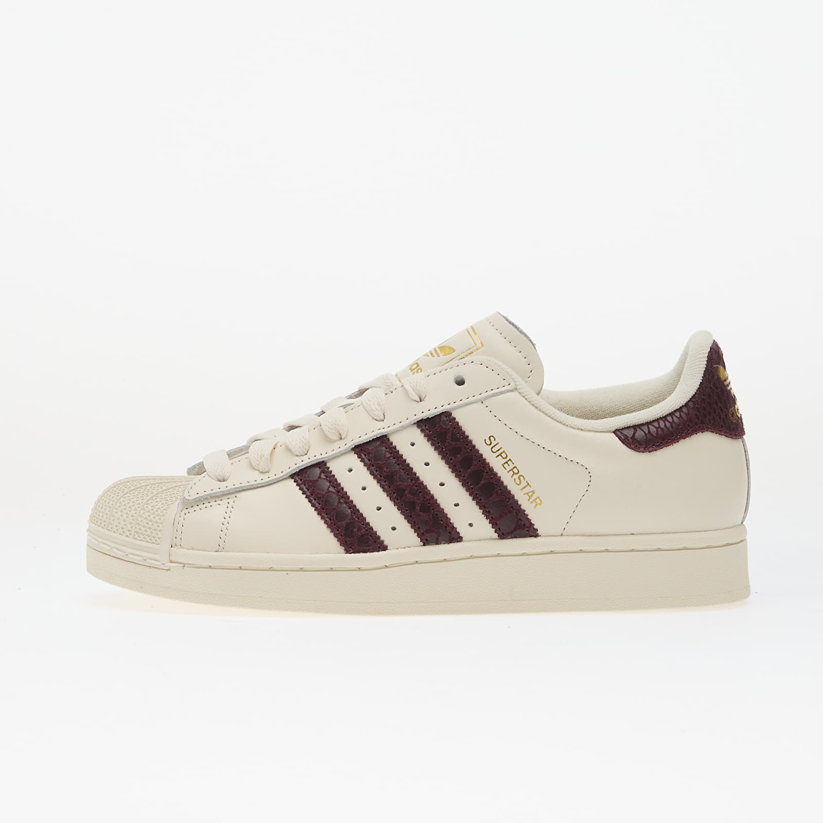 Dámské tenisky a boty adidas Superstar II Off White/ Maroon/ Gold Met.