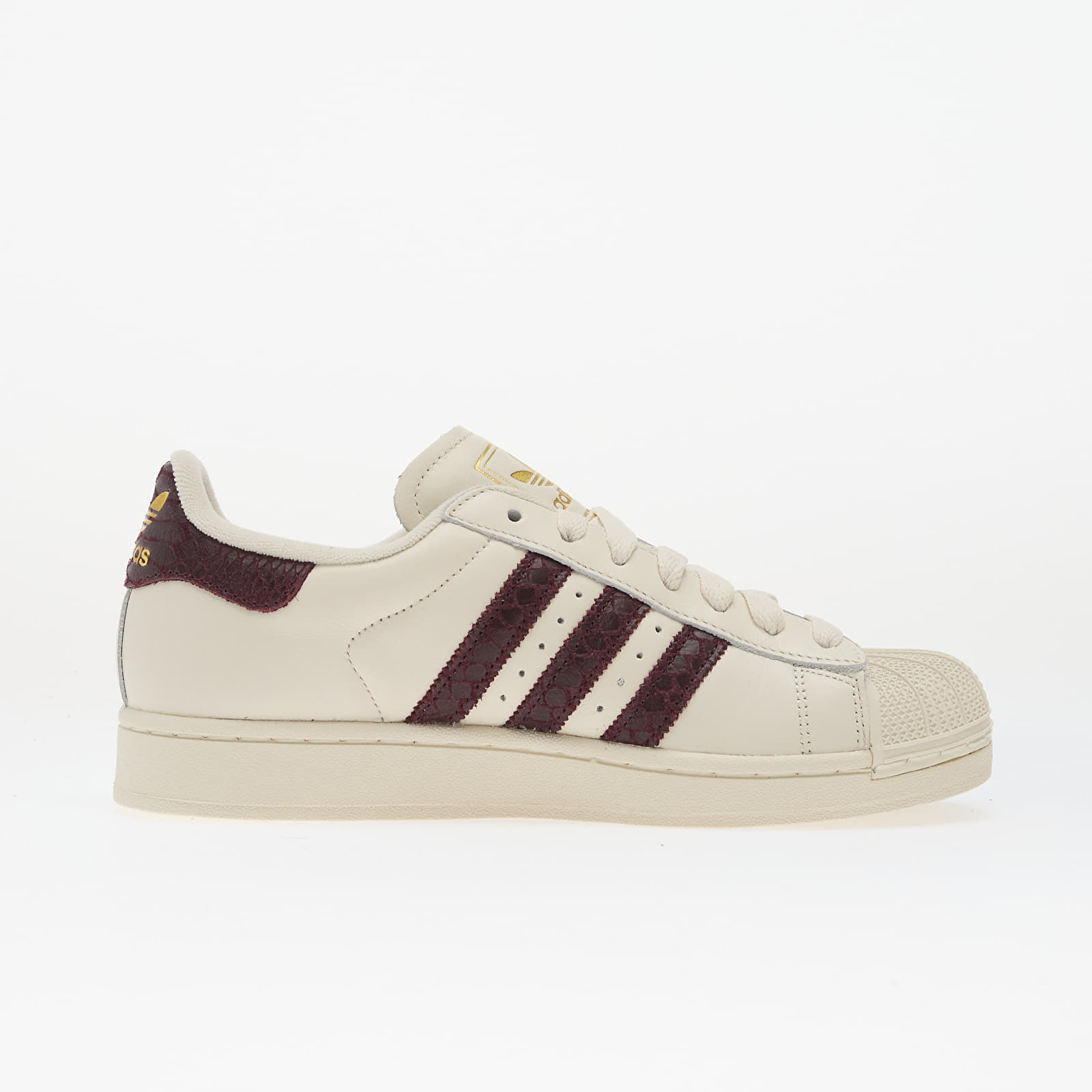 Dámské tenisky a boty adidas Superstar II Off White/ Maroon/ Gold Met.