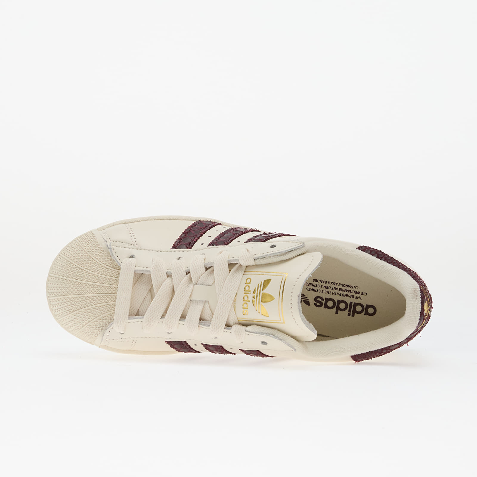 Dámské tenisky a boty adidas Superstar II Off White/ Maroon/ Gold Met.