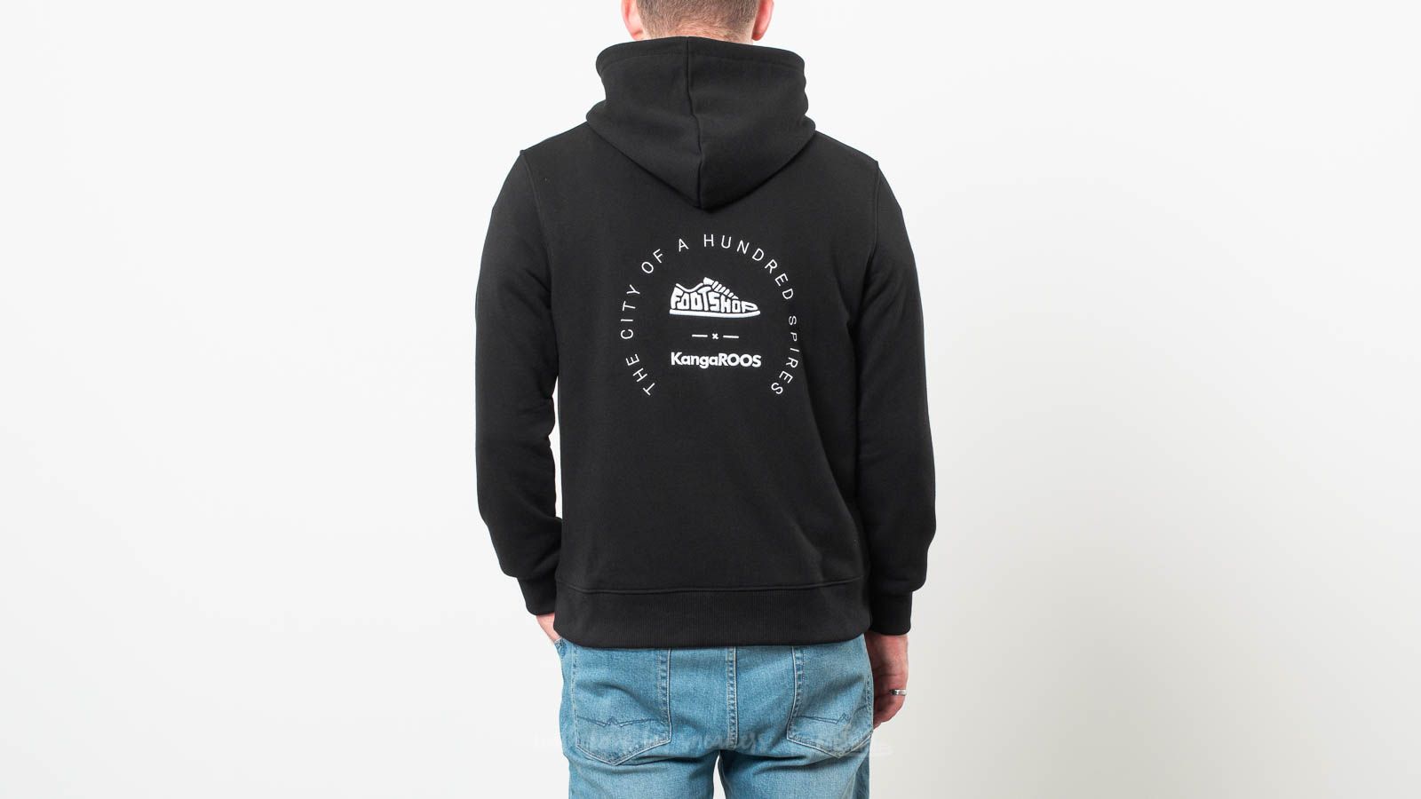 Mikiny Footshop x KangaROOS Hoodie Black
