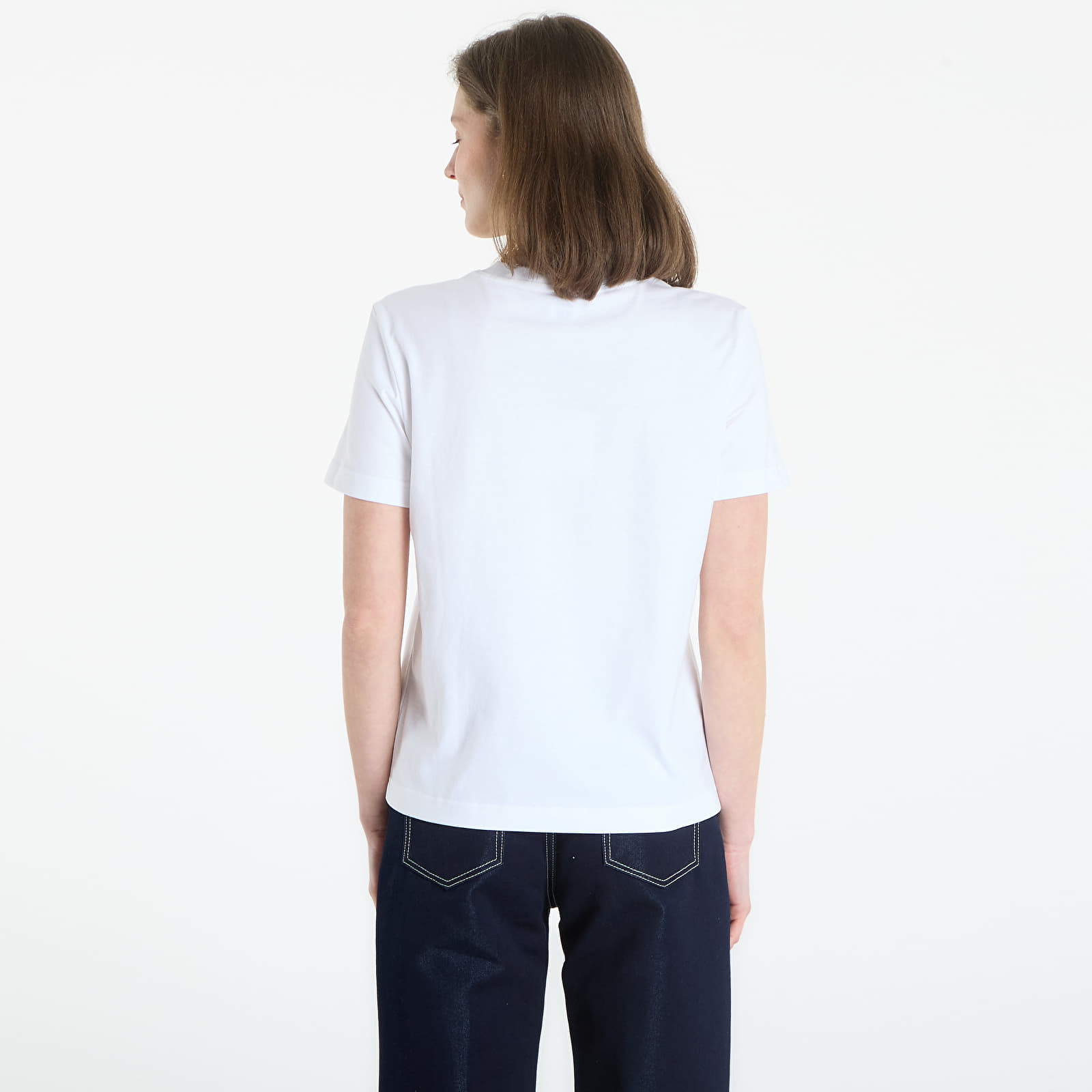 Dames T-shirts Calvin Klein Ss 20S Classic Logo Tee Bright White