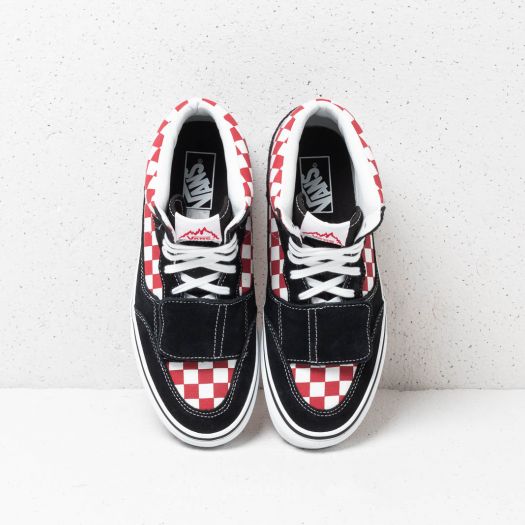 Vans old skool black red checkerboard hotsell