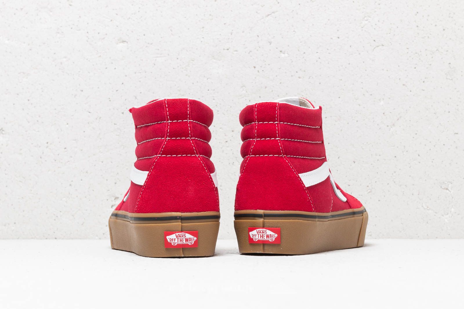 Vans red clearance platform shoes