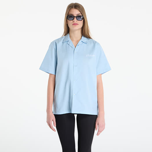 Hemd Carhartt WIP S/S Delray Shirt UNISEX Icaria/ White