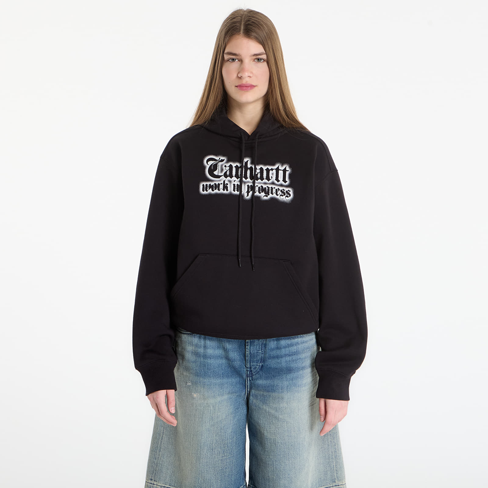 Mikinas ar kapuci un sporta krekli Carhartt WIP Hooded World Tour Sweat UNISEX Black