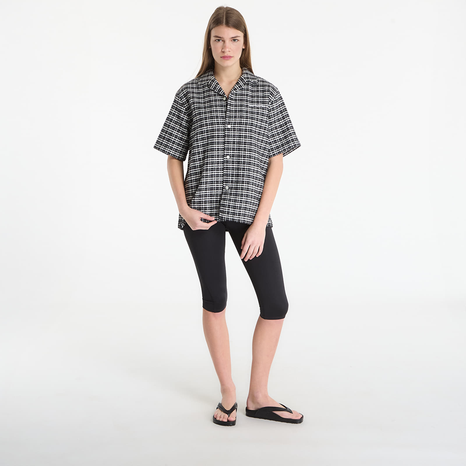 Košele Carhartt WIP S/S Kander Shirt UNISEX Kander Check/ Black