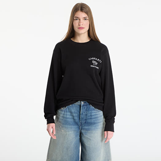 Tričko Carhartt WIP L/S Eightynine Waffle T-Shirt UNISEX Black/ White