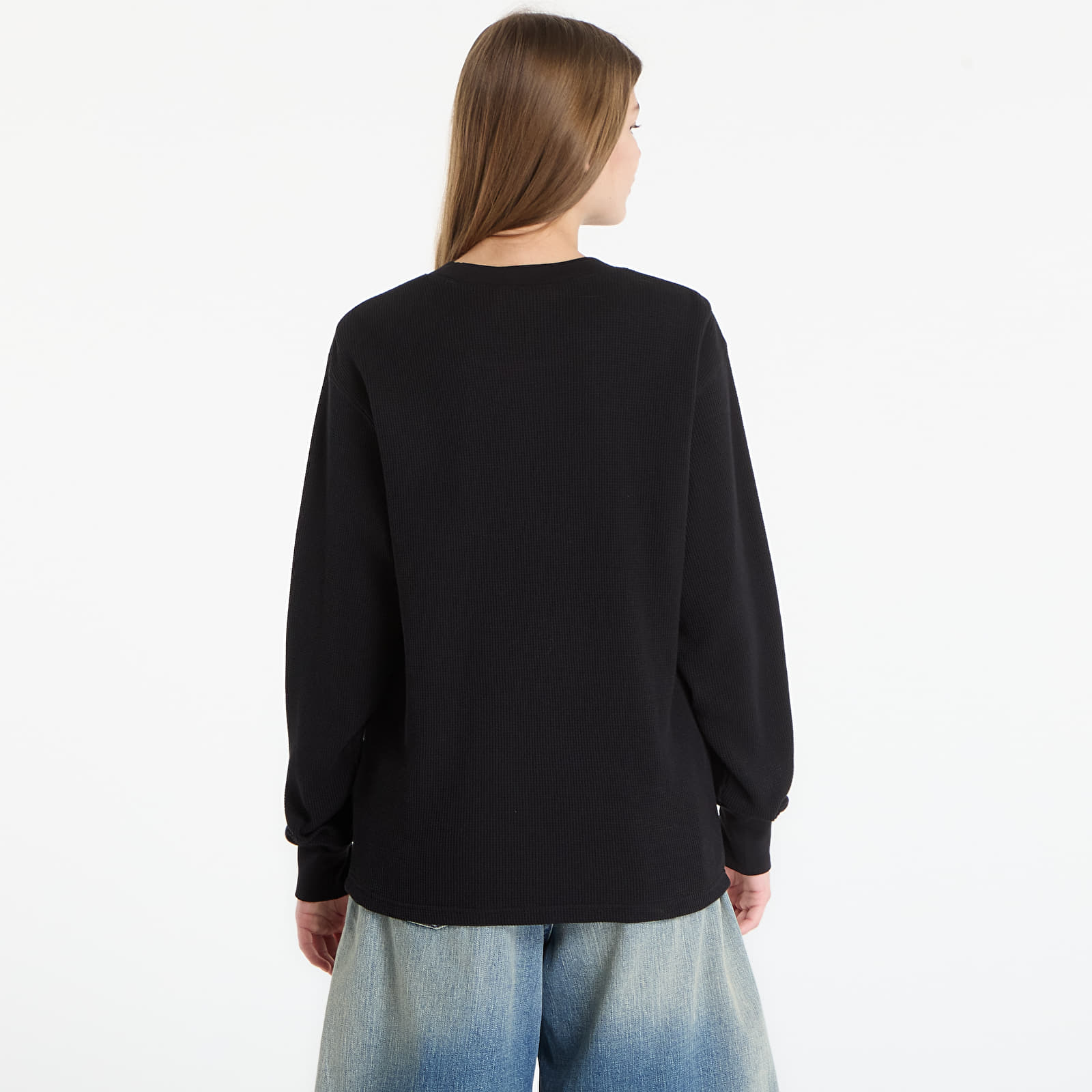 T-Shirts Carhartt WIP L/S Eightynine Waffle T-Shirt UNISEX Black/ White