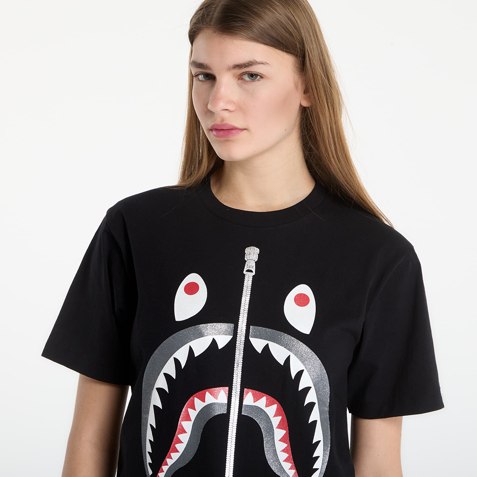 Tričká A BATHING APE Glitter Shark Tee UNISEX Black