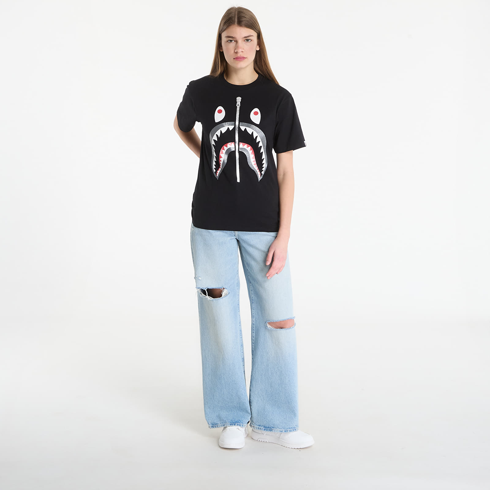 Tričká A BATHING APE Glitter Shark Tee UNISEX Black