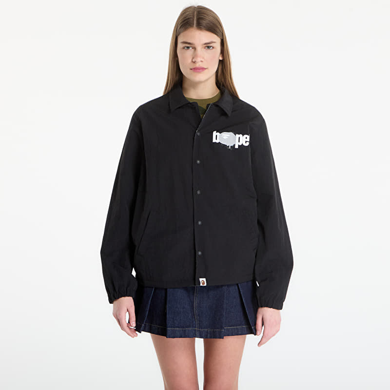 A BATHING APE Bape Reversible Coach Jacket UNISEX Black