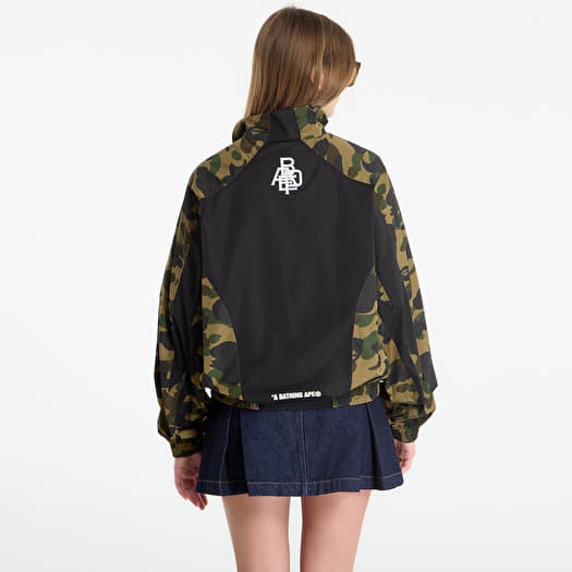 A BATHING APE 1St Camo Stand Collar Track Jacket UNISEX Green A BATHING APE 1St Camo Stand Collar Track Jacket UNISEX Green