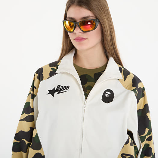 A BATHING APE 1St Camo Stand Collar Track Jacket UNISEX Yellow