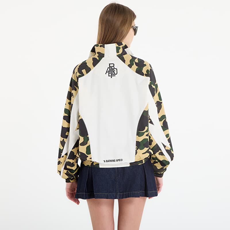 A BATHING APE 1St Camo Stand Collar Track Jacket UNISEX Yellow