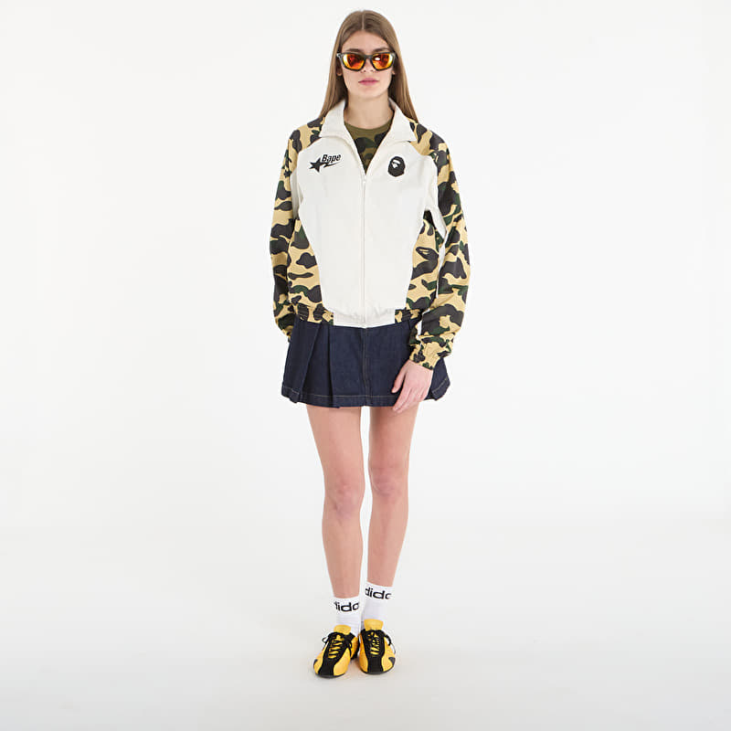 A BATHING APE 1St Camo Stand Collar Track Jacket UNISEX Yellow