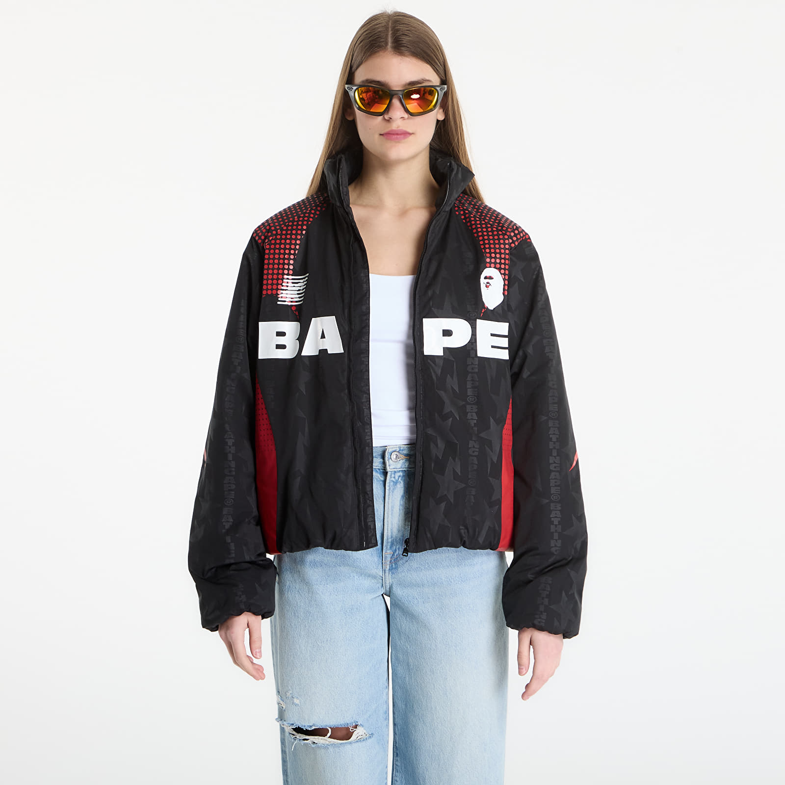 Куртки A BATHING APE Aba Frame Monogram Jacquard Multi Logo Padded Jacket UNISEX Black