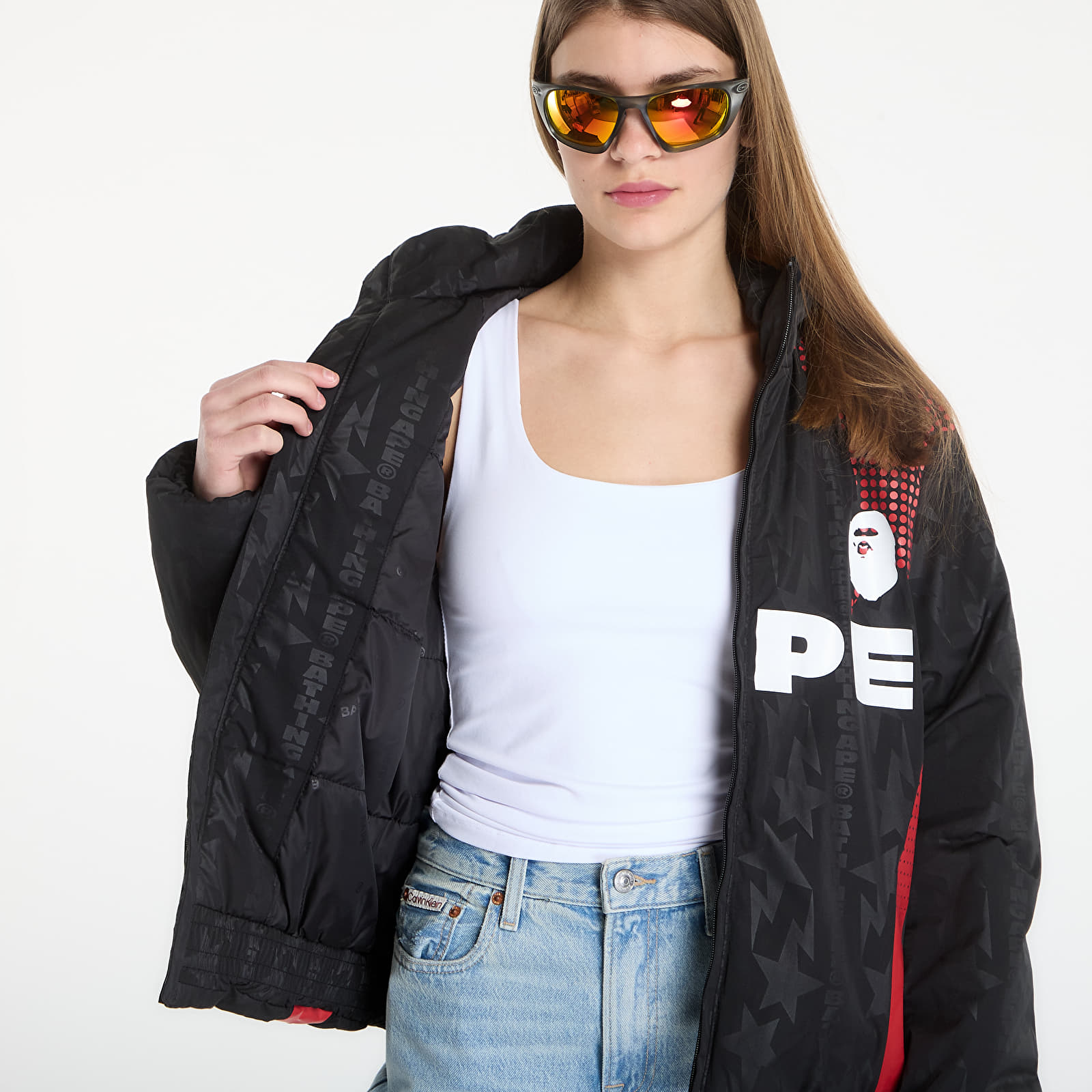 Куртки A BATHING APE Aba Frame Monogram Jacquard Multi Logo Padded Jacket UNISEX Black