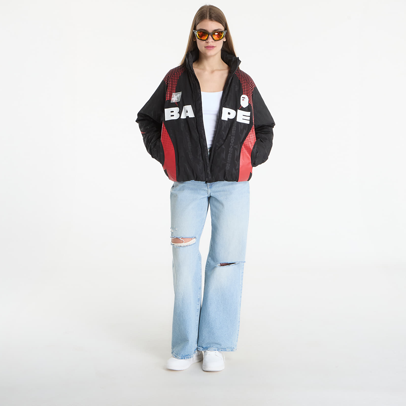 Куртки A BATHING APE Aba Frame Monogram Jacquard Multi Logo Padded Jacket UNISEX Black