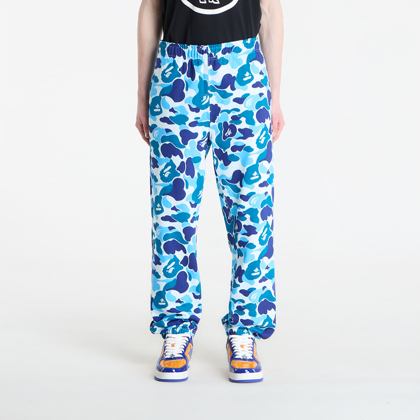 Pantaloni della tuta  A BATHING APE Abc Camo Ape Head One Point Sweatpants Blue