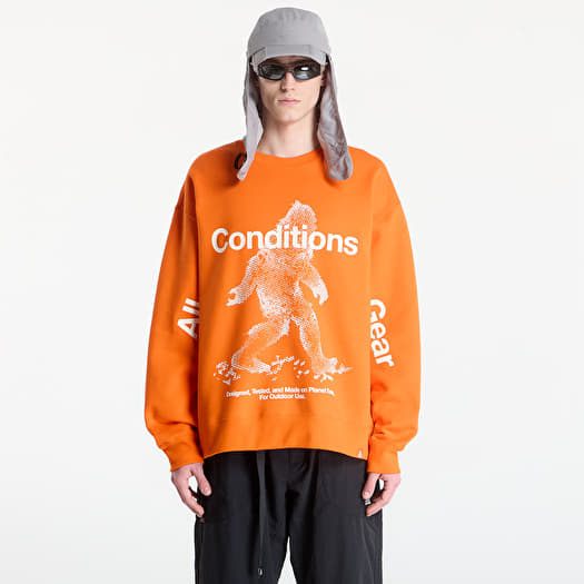 Felpa Nike ACG "Tuff Fleece" Men's Therma-FIT Pullover Crew-Neck Sweatshirt Safety Orange