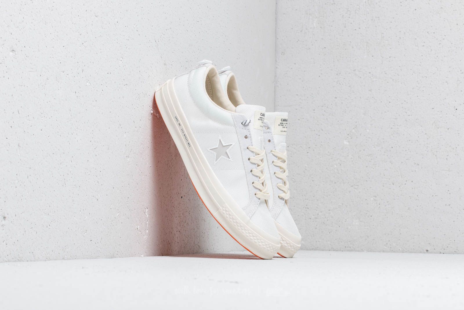 Férfi cipők Converse x Carhartt WIP One Star OX White/ White/ Vibrant Orange