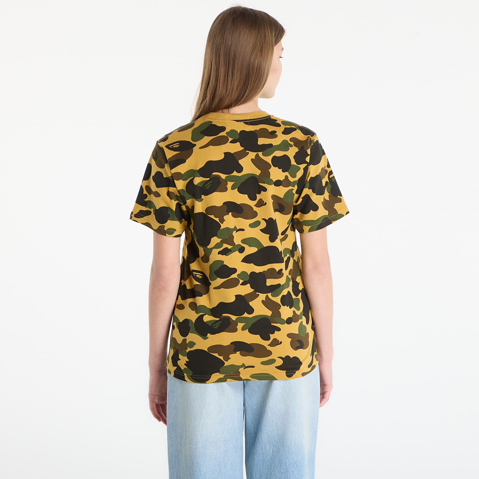 Tricouri  A BATHING APE 1St Camo Bape Rhinestone Tee UNISEX Yellow
