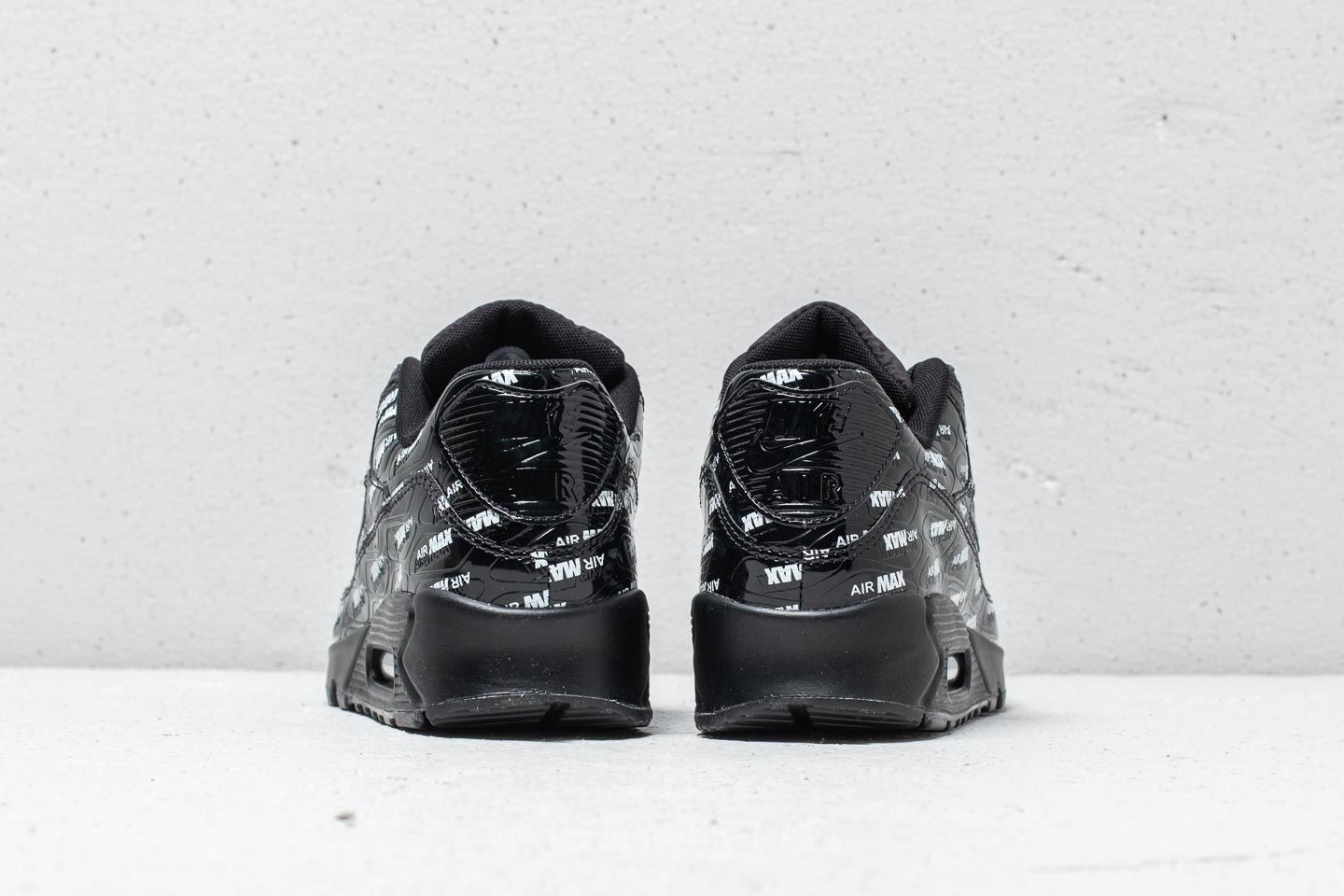 Men s shoes Nike Air Max 90 Premium All Over Logo Black Black White Footshop