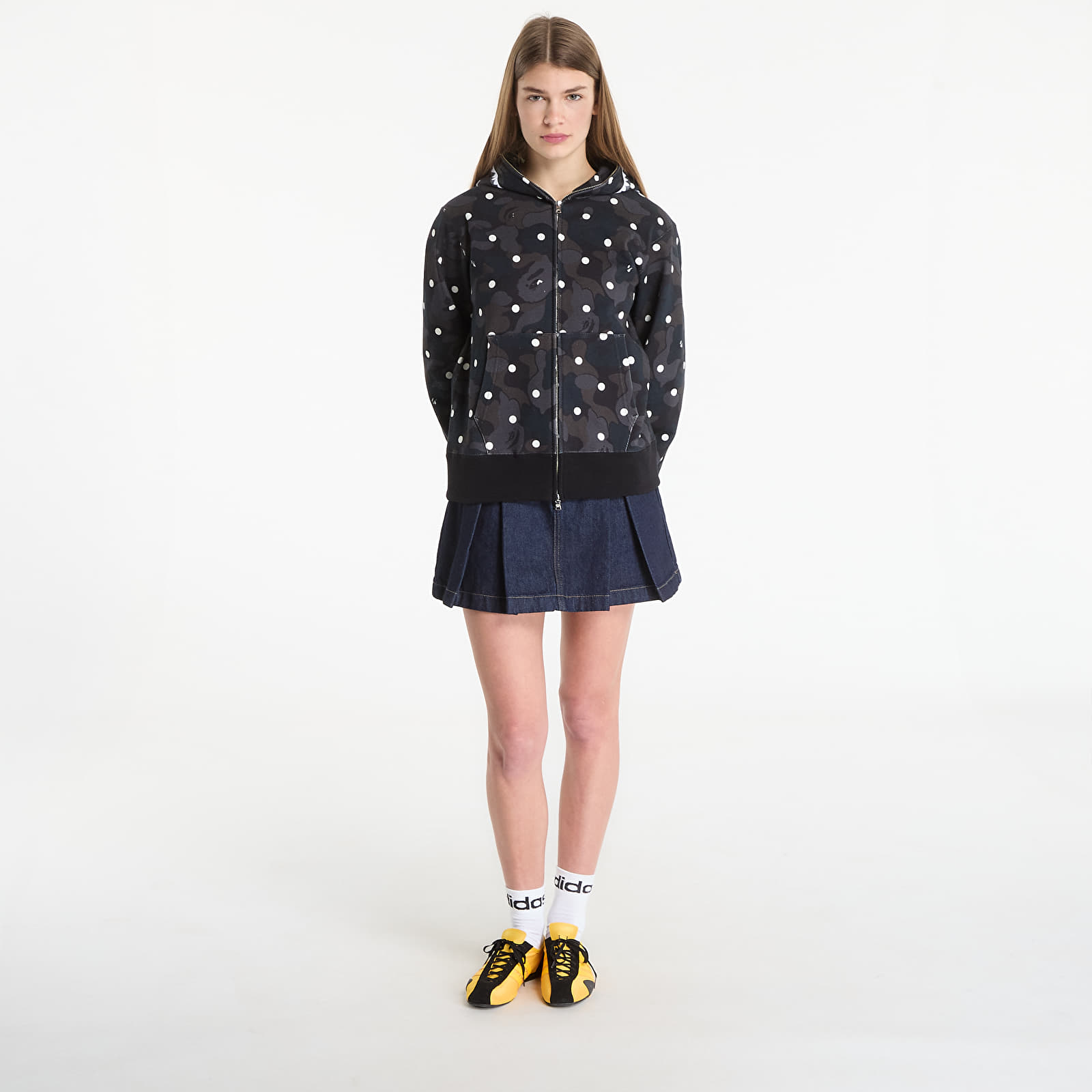 Hættetrøjer og sweatshirts A BATHING APE Abc Dot Shark Full Zip Hoodie UNISEX Black