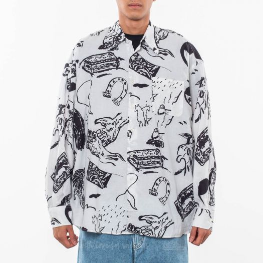 Shirts Our Legacy Borrowed Classic Shirt Story Print | Footshop