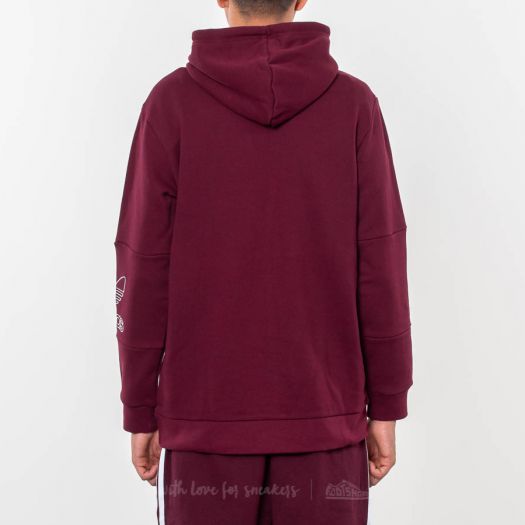 Sweatjacken und Sweatshirts adidas Originals Outline Hoodie Maroon Footshop