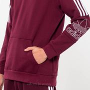 Adidas outline hoodie maroon sale
