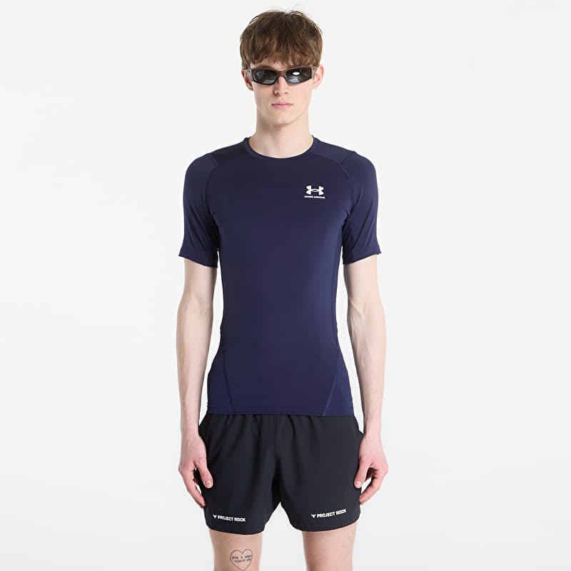 Majica Under Armour Hg Armour Comp SS Midnight Navy/ White