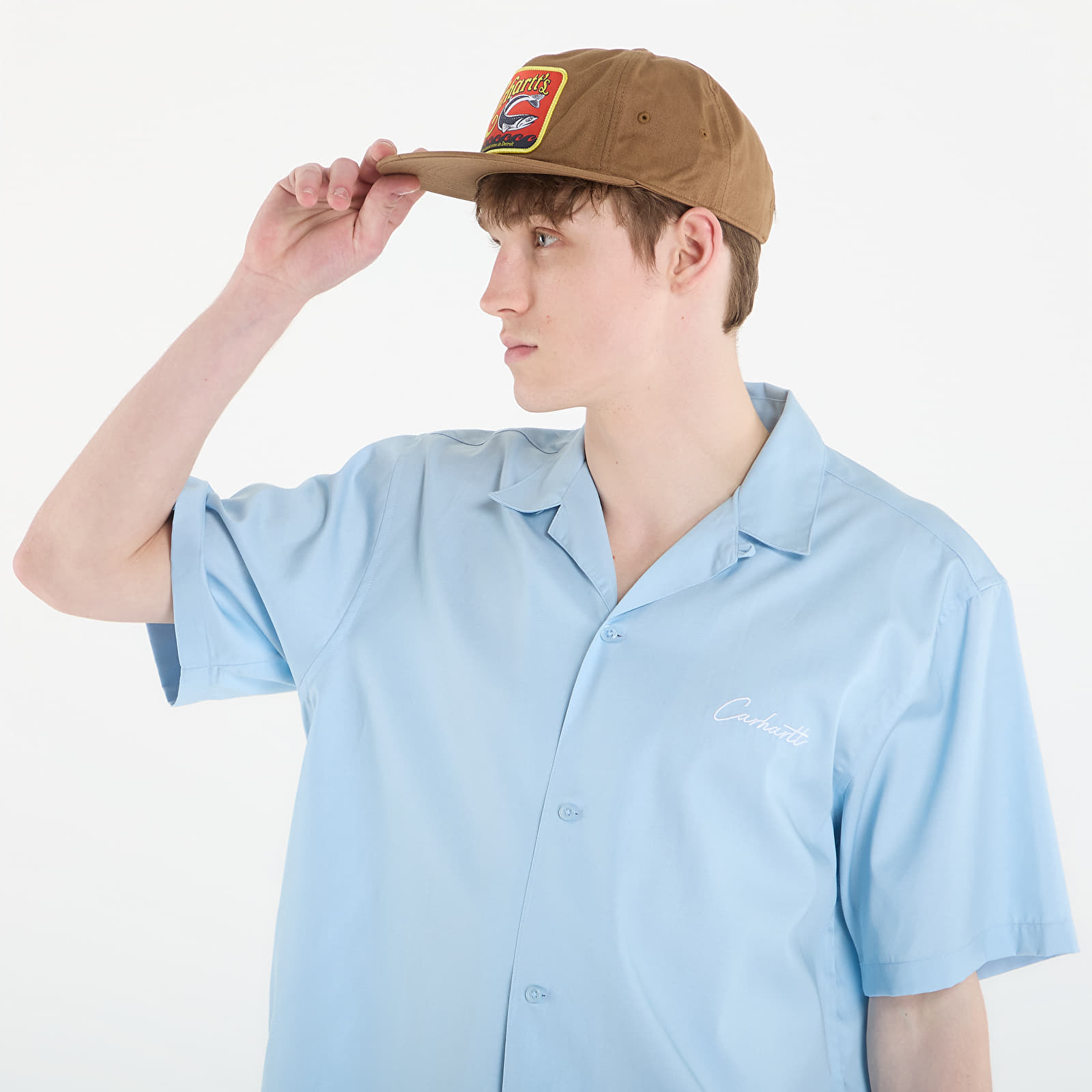 Srajce  Carhartt WIP S/S Delray Shirt UNISEX Icaria/ White