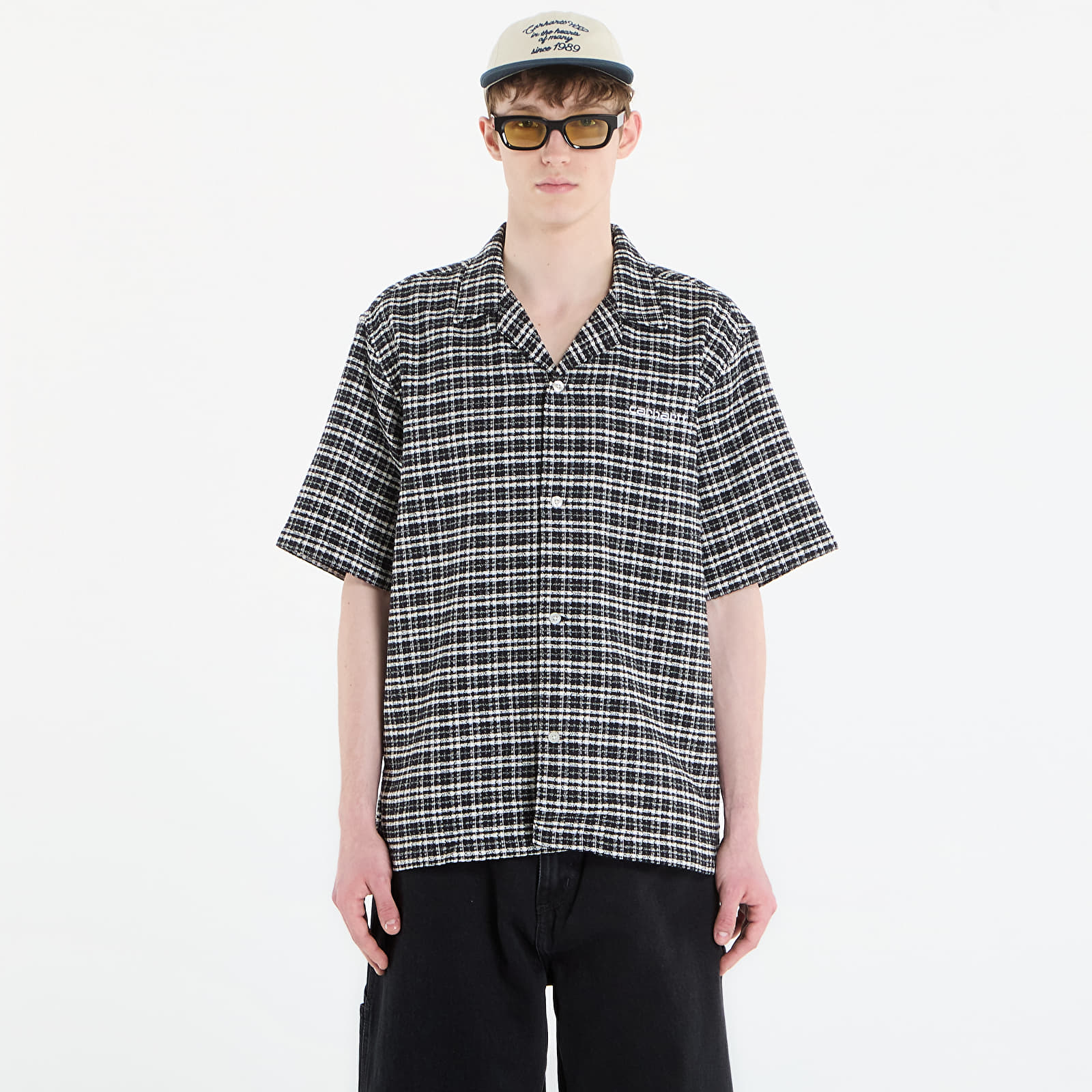Košele Carhartt WIP S/S Kander Shirt UNISEX Kander Check/ Black