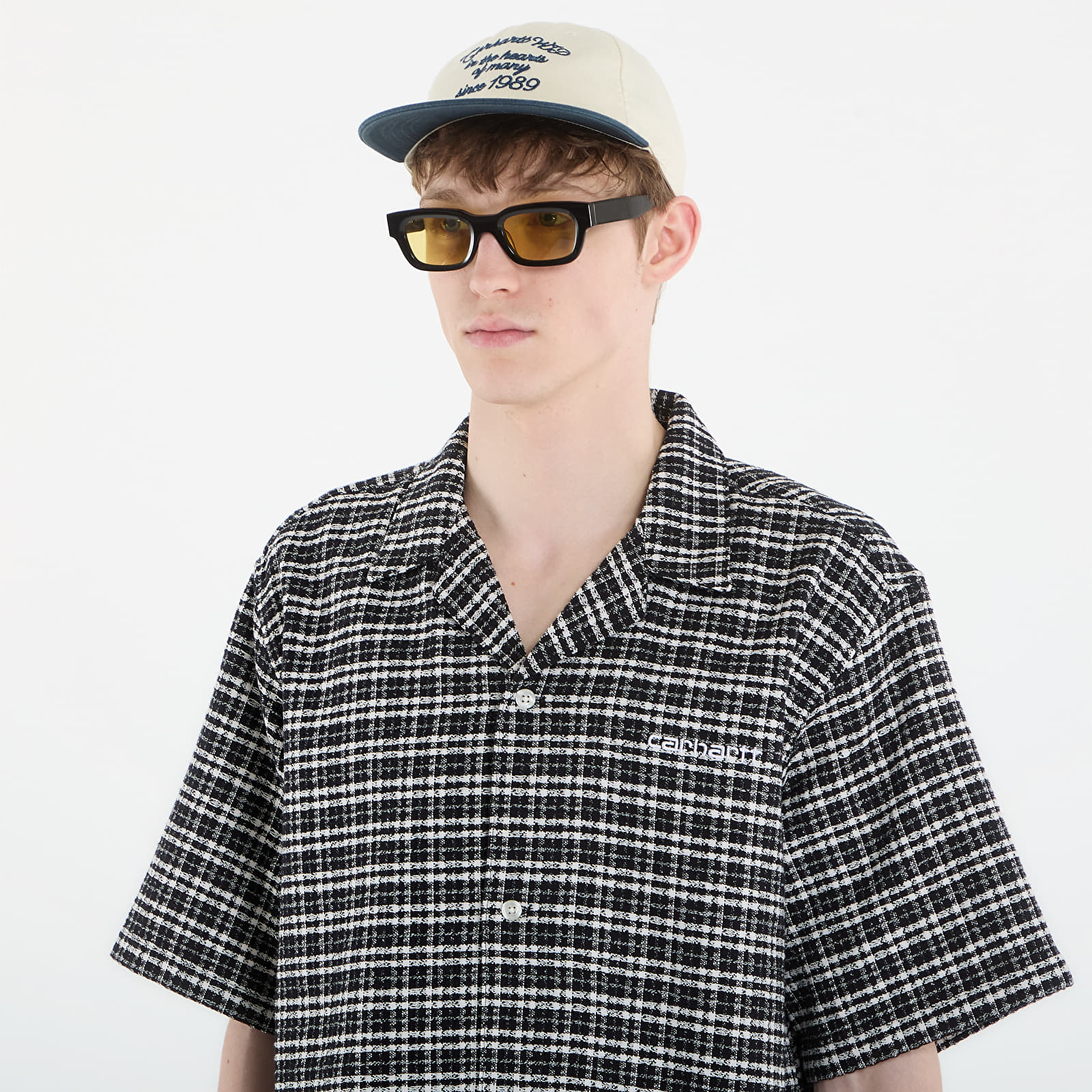 Košele Carhartt WIP S/S Kander Shirt UNISEX Kander Check/ Black