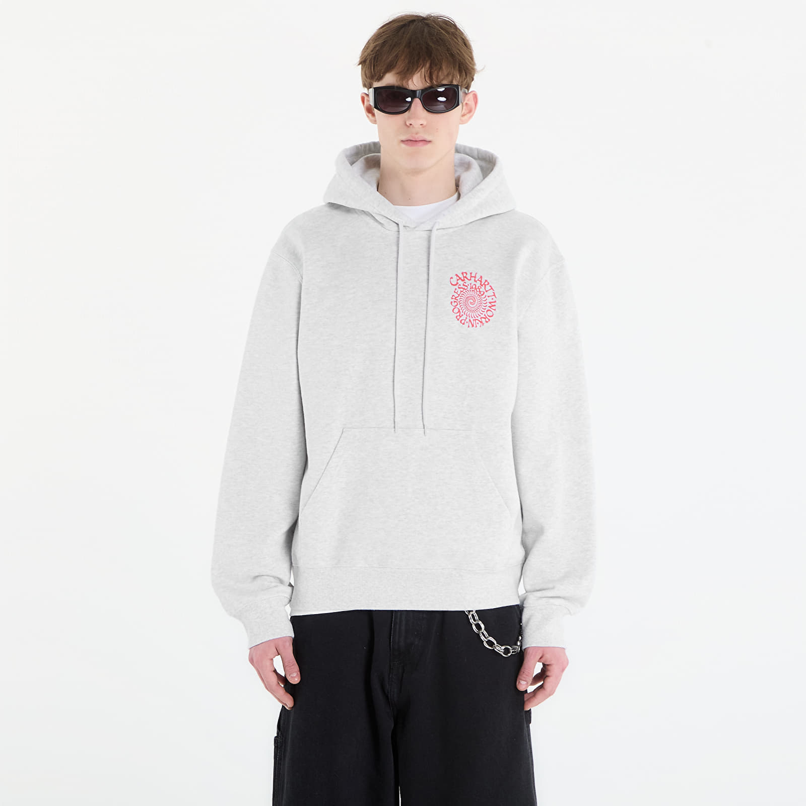 Суитшърт Carhartt WIP Hooded Spiral Sweat UNISEX Ash Heather XXL