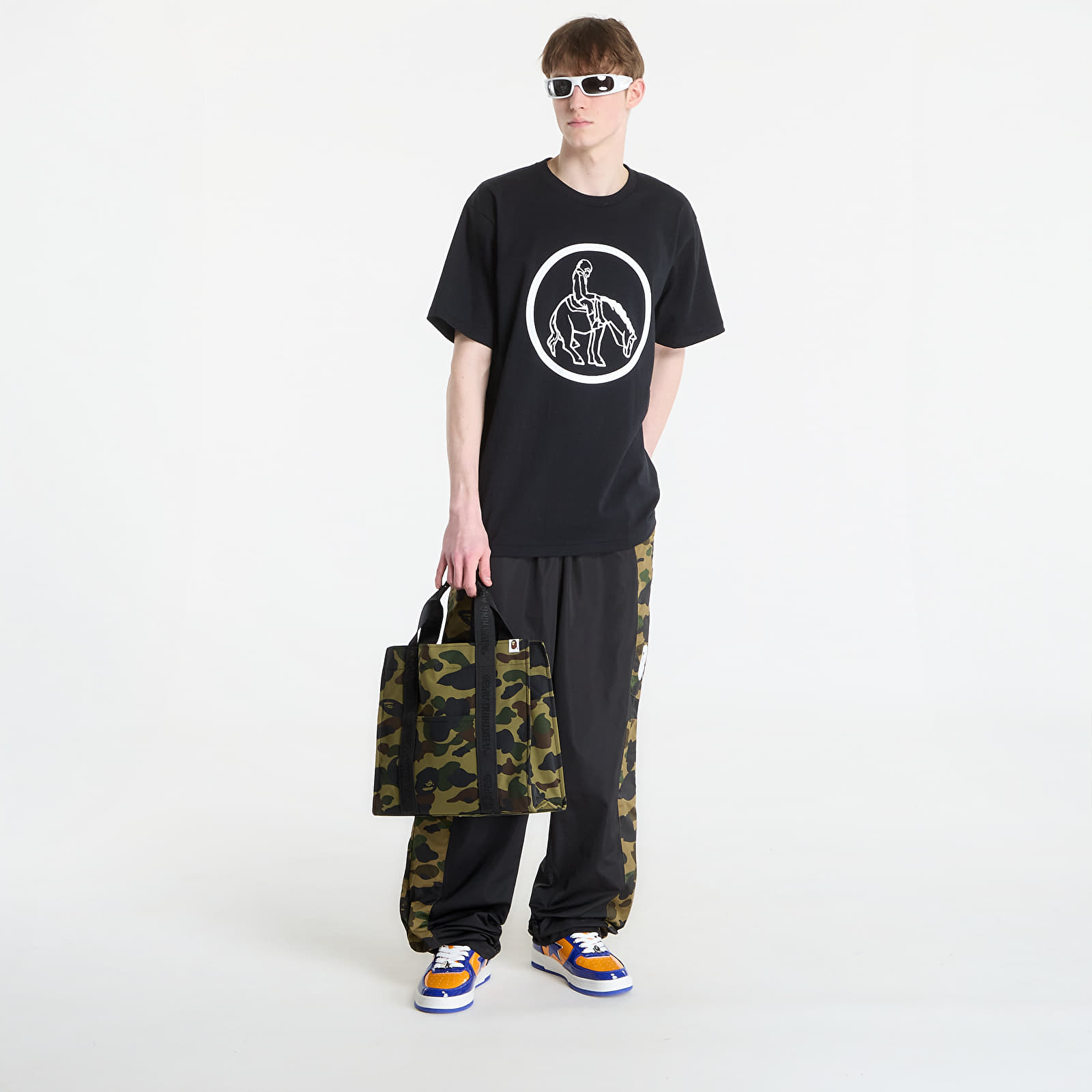 T-krekli A BATHING APE Simple Soldier Mil Patch Tee UNISEX Black