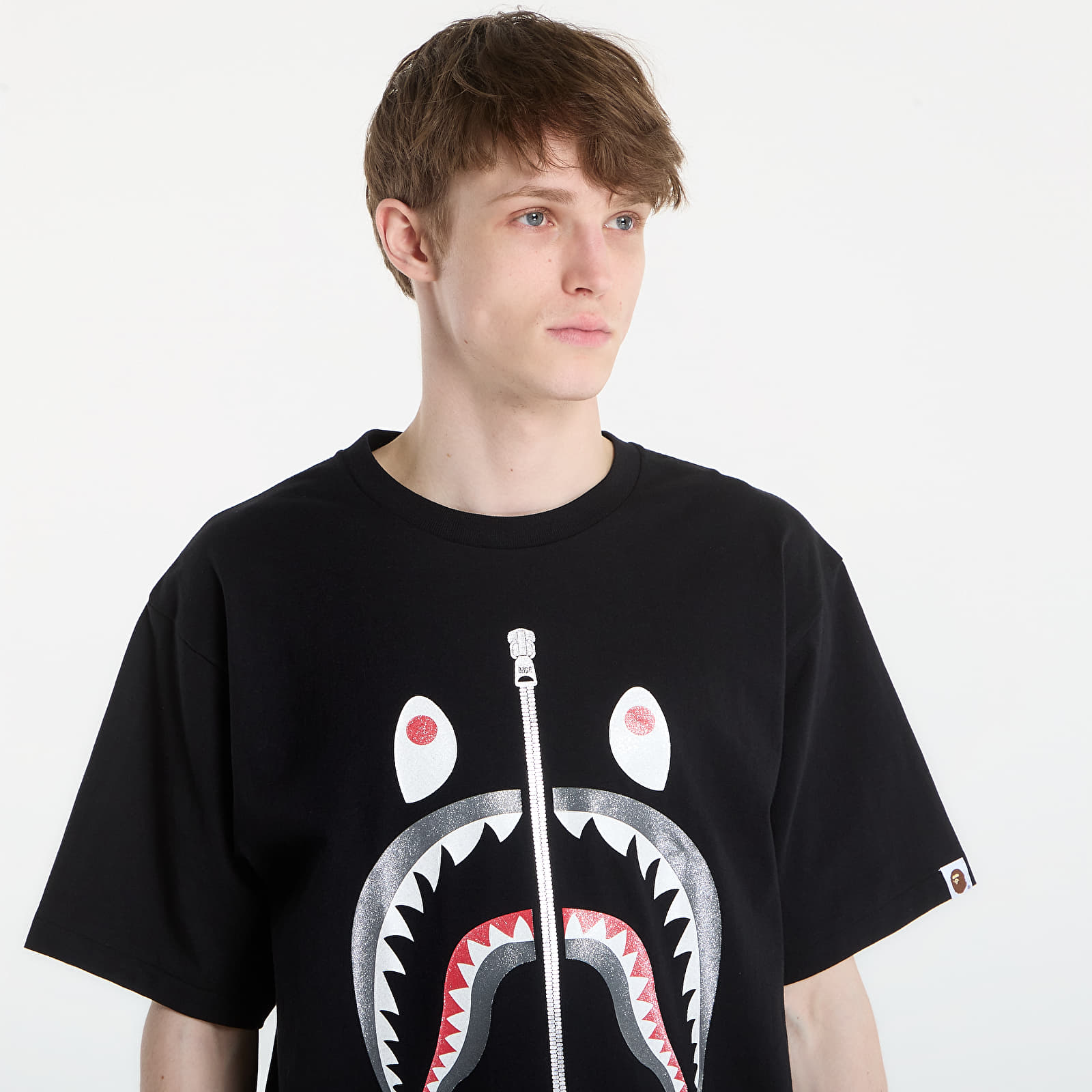 Tričká A BATHING APE Glitter Shark Tee UNISEX Black